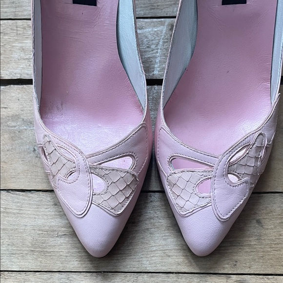 Vintage Enzo Angiolini Enzo 2  Pink Heels with Bow Detail very vintage - Picture 2 of 12